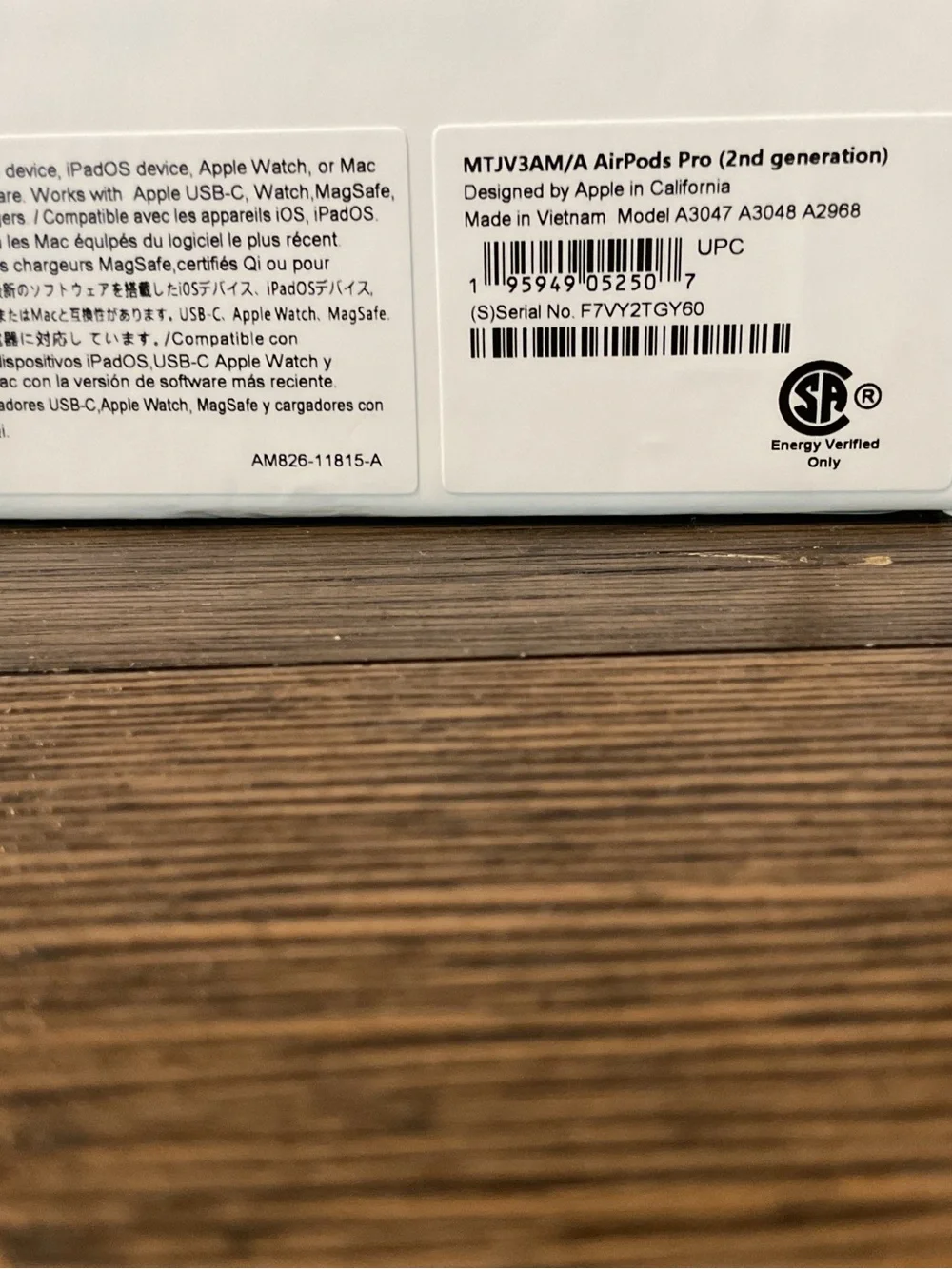 Apple AirPods Pro (2nd generation) Box in White
